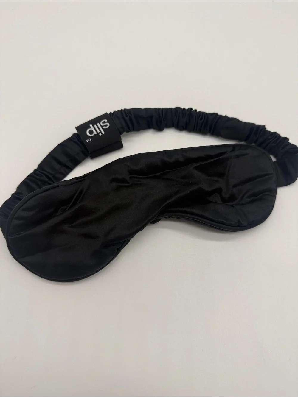 Slip Pure Silk Soft Satin Sleep Mask with Elastic Band Black